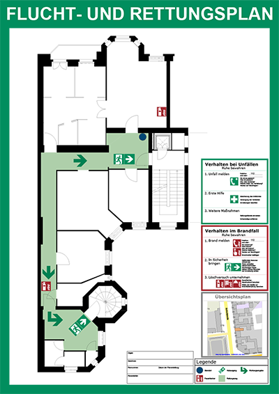 Flucht- und Rettungsplan in Berlin